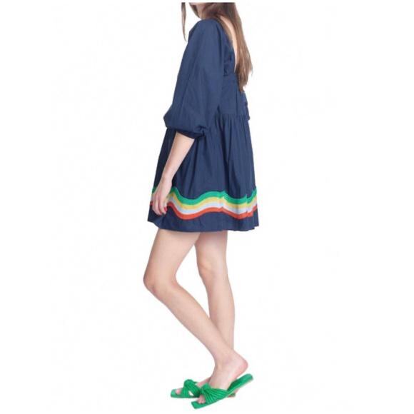 Corey Lynn Calter Ophelia Mini Dress | Organic Cotton Size XL Coastal Boho - Picture 5 of 15